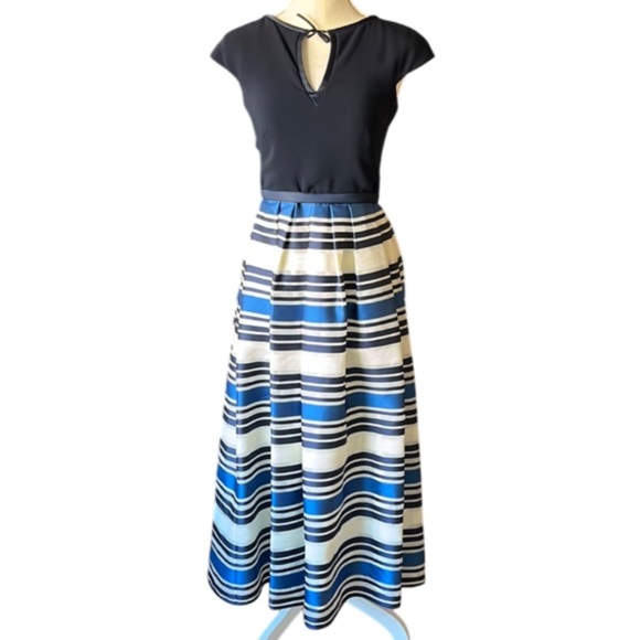 THEIA Couture Stripe Jacquard T-Dress TH882641 -Size 2 - Picture 3 of 14